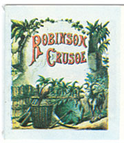 Dollhouse Miniature Robinson Crusoe, Readable Book